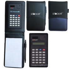 Notebook de couro com calculadora e memorando (LC801)